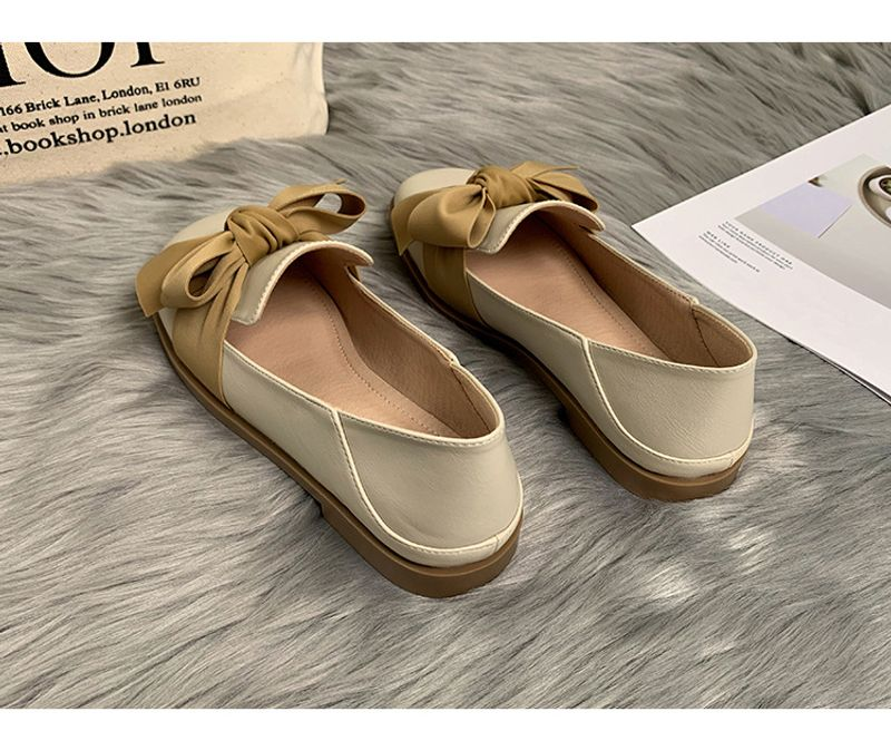 p92023 Frühling und Herbst neue flache einzelne britische Art kleine Leder-Slip-on-Damen-Doudou-Schuhe-Loafer_voghion.com