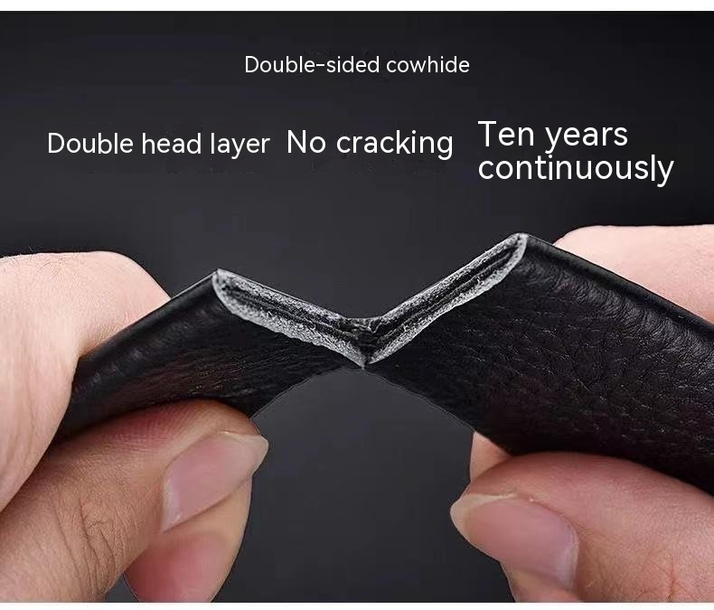 PVC-Gürtel fir Männer, verschleißbeständeg a kratzbeständeg, ouni Schnalle um Kapp a Rand, automatesche Geschäfts- a Fräizäitgürtel, Gürtelstreifen_voghion.com