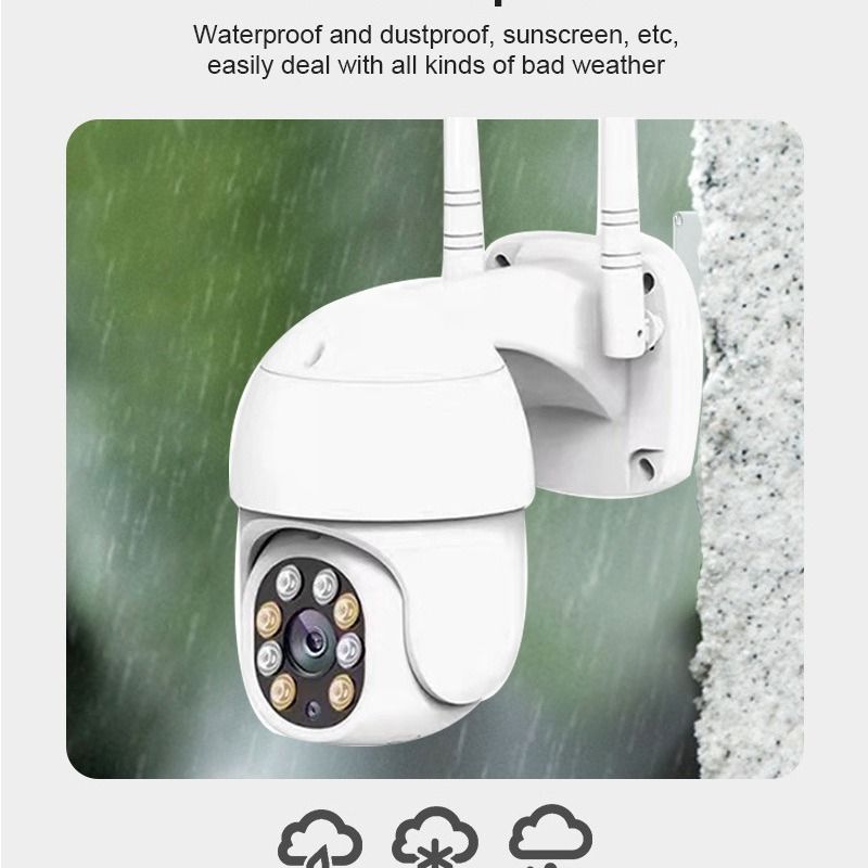 Tuya Smart Security Surveillance Outdoor HD Night Vision Wireless WiFi Network Dome Camera_voghion.com