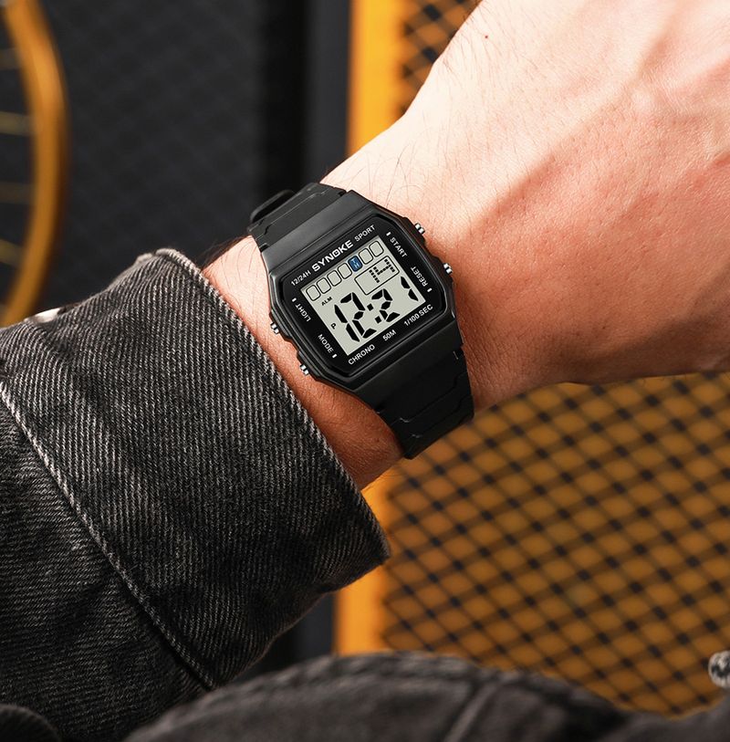 SYNOKE Student Electronic Watch Unisex Sport Watch For Kids Waterproof Luminous LED Digital Lady Retro Men Wrist Watch_voghion.com