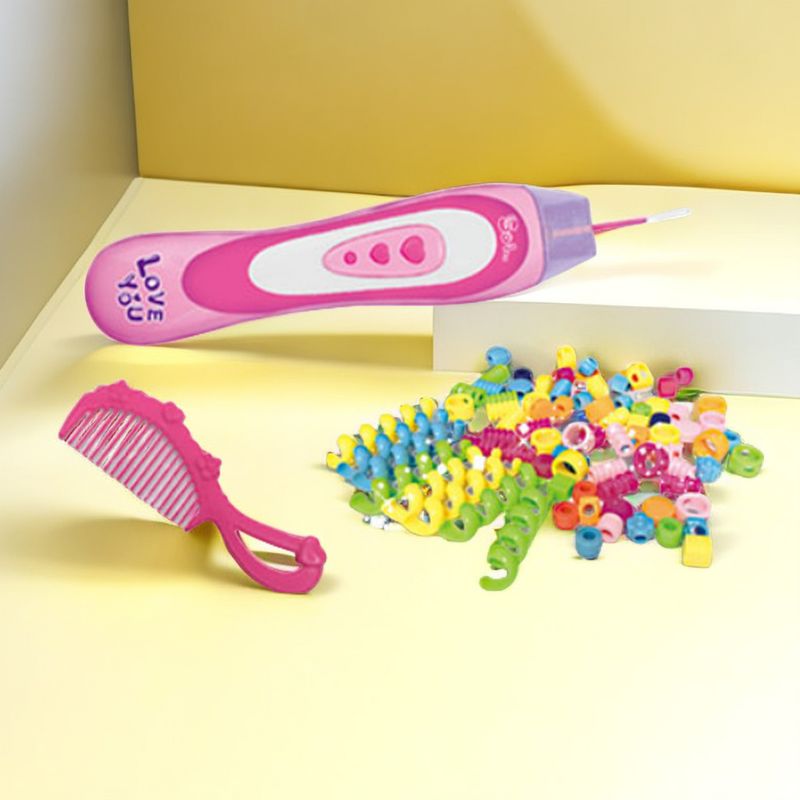 Accessorio creativo perline giocattolo pettine per lo styling treccia sporca principessa ragazza regalo di compleanno elastico per capelli_voghion.com