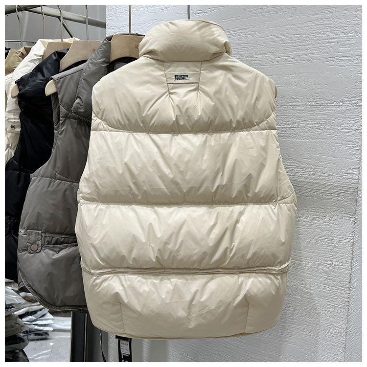 Damenbekleidung Herbst heißer Stil Stehkragen Daunen Baumwollweste kleine Größe vielseitige Mode Baumwollweste Weste Jacke trendy_voghion.com