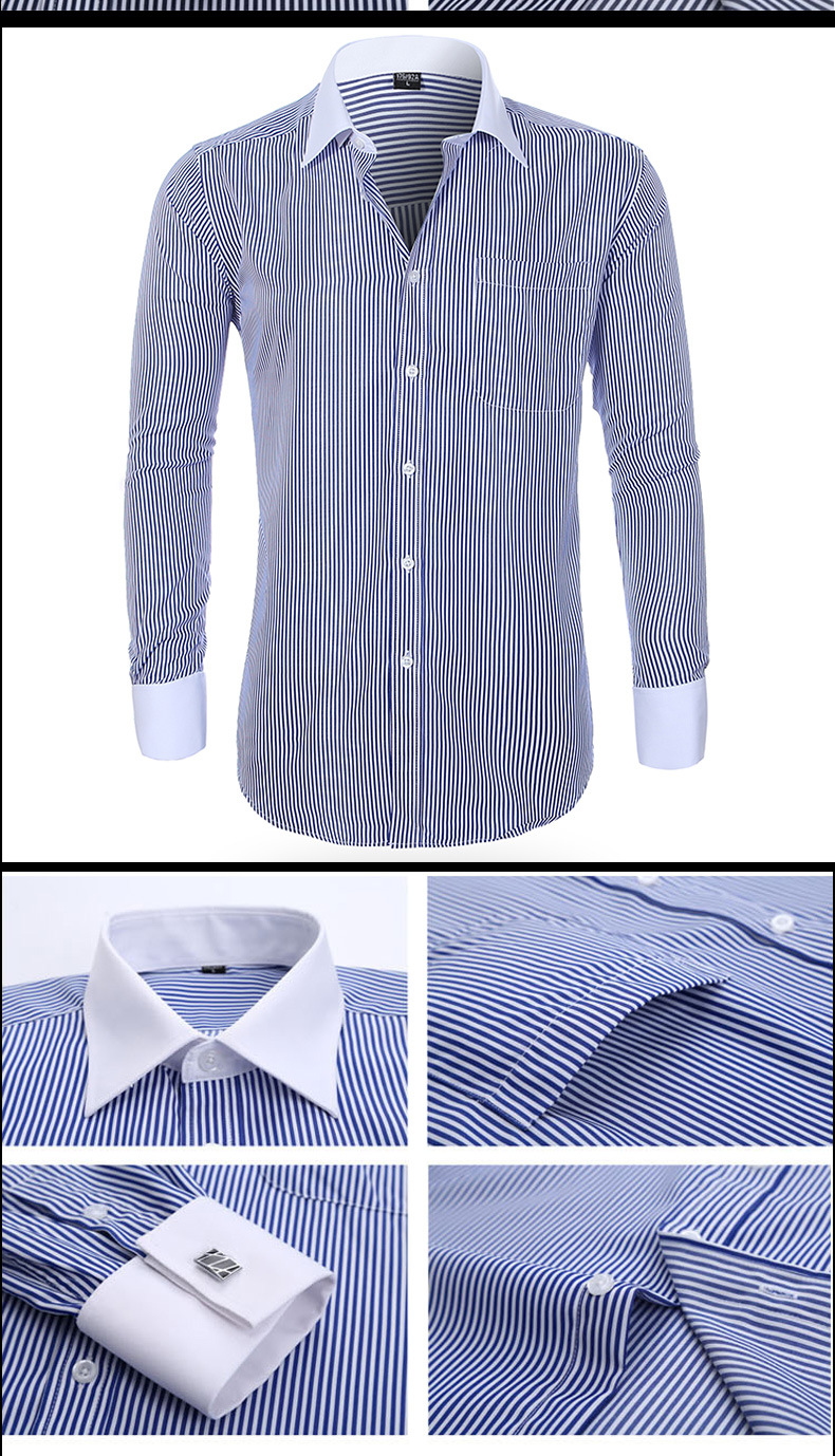 Abbigliamento uomo Camicia con gemelli francesi Camicia da uomo taglie comode_voghion.com