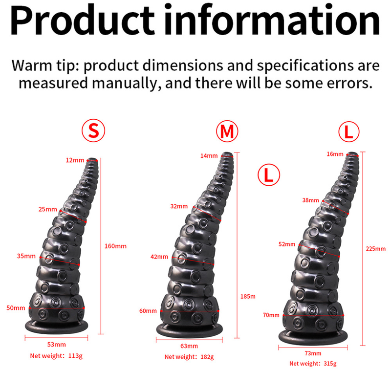 Ośmiornica Macka Dildo Anal Plug Butt Dilator z Dużą Przyssawką Zabawki Seksualne Dla Kobiet Mężczyzn Anus Expander Prostata Pochwa_voghion.com
