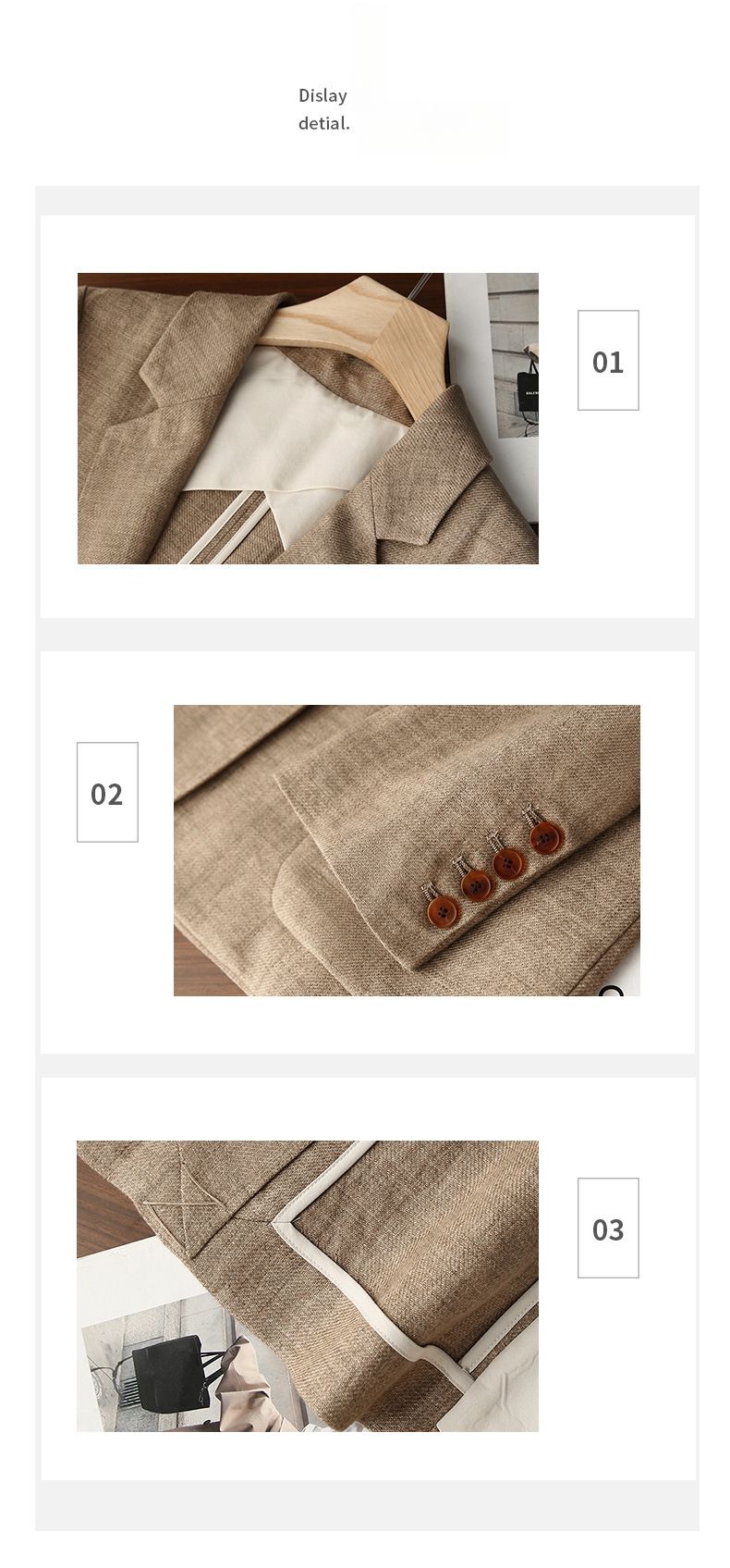 Chique losse Old Money-stijl ademend linnen oversized blazer herfst nieuwe elegante textuurjas_voghion.com