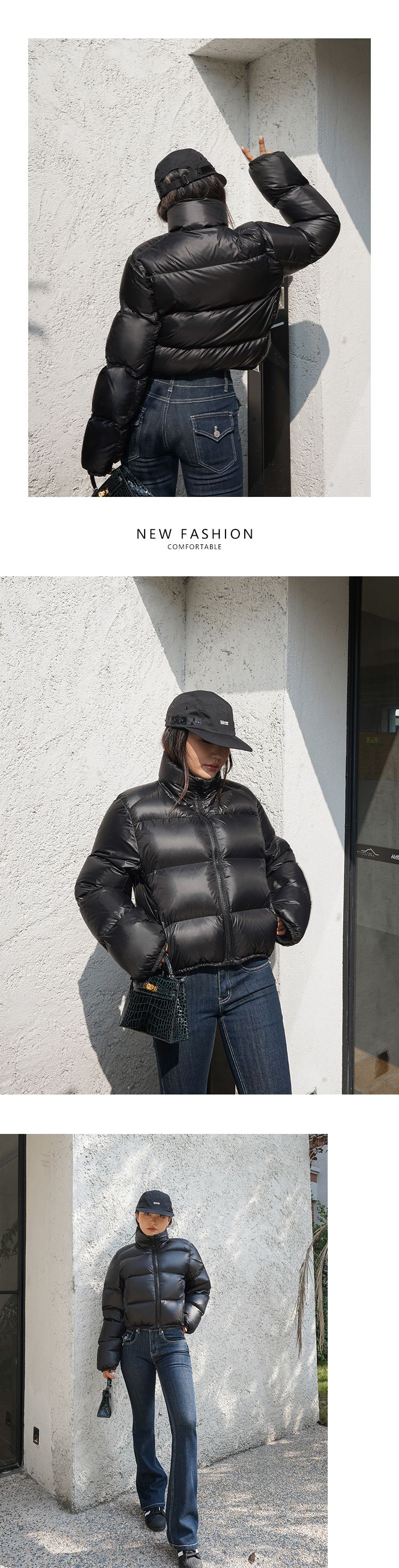 Winter-Daunenjacke für Damen, kurzer Stil, zierliche Größe, verdickter Baumwollmantel, High-End-Gefühl, Pufferjacke im Ins-Stil,_voghion.com