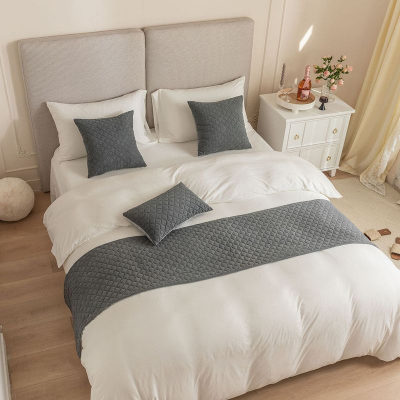 Semplice modello olandese in velluto ultrasonico a rombi per hotel, hotel, casa, letto, asciugamano, bandiera_voghion.com