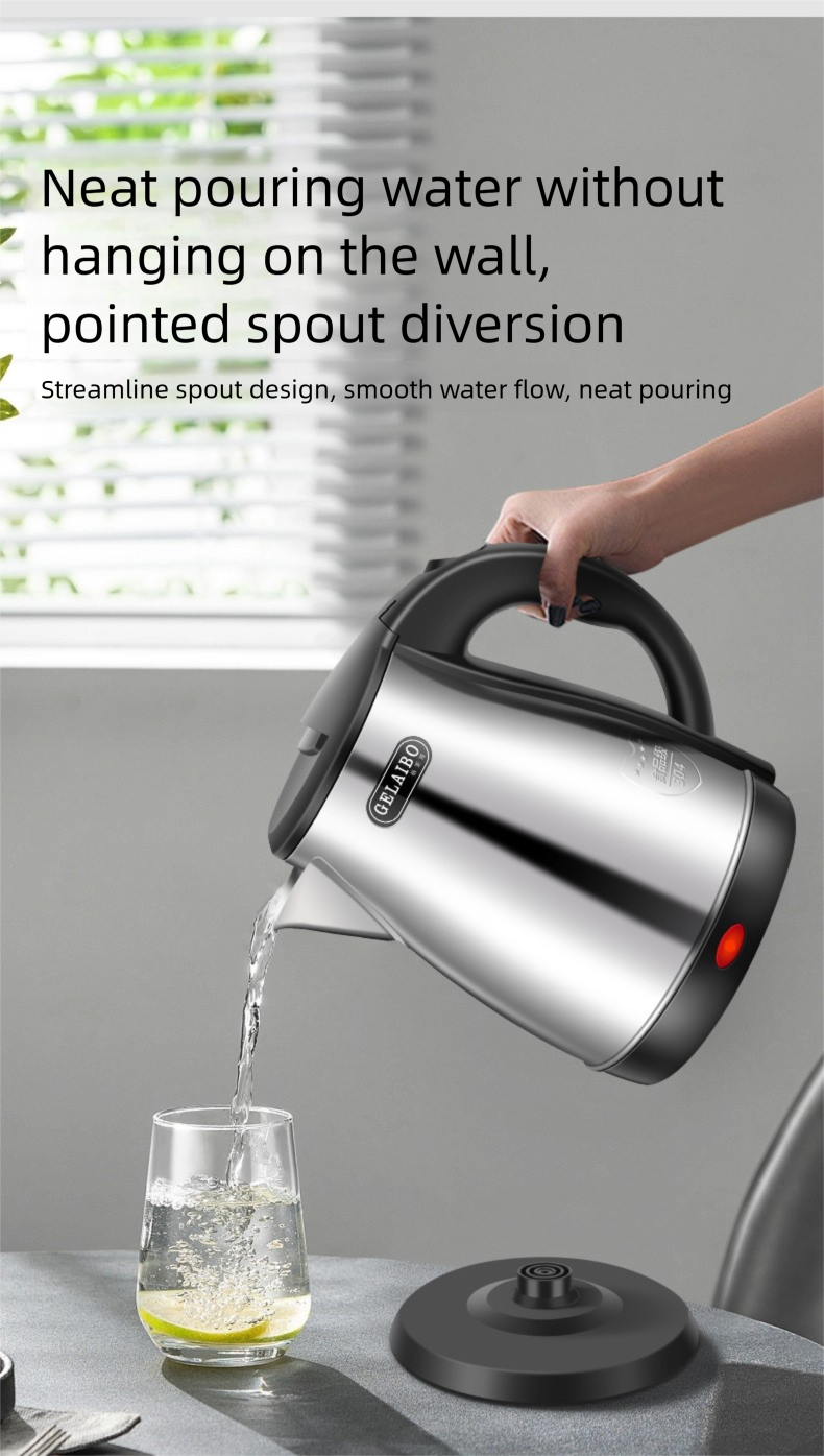 Premium 304 Stainless Steel Electric Kettle - Large Capacity With Automatic Power-Off, BPA-Free For Household_voghion.com