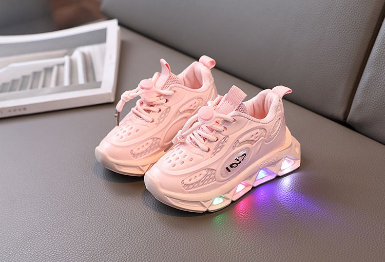 Nuove scarpe sportive casual per bambini con luci e scarpe da corsa luminose, scarpe leggere con suola morbida per bambini di taglia media e piccola_voghion.com