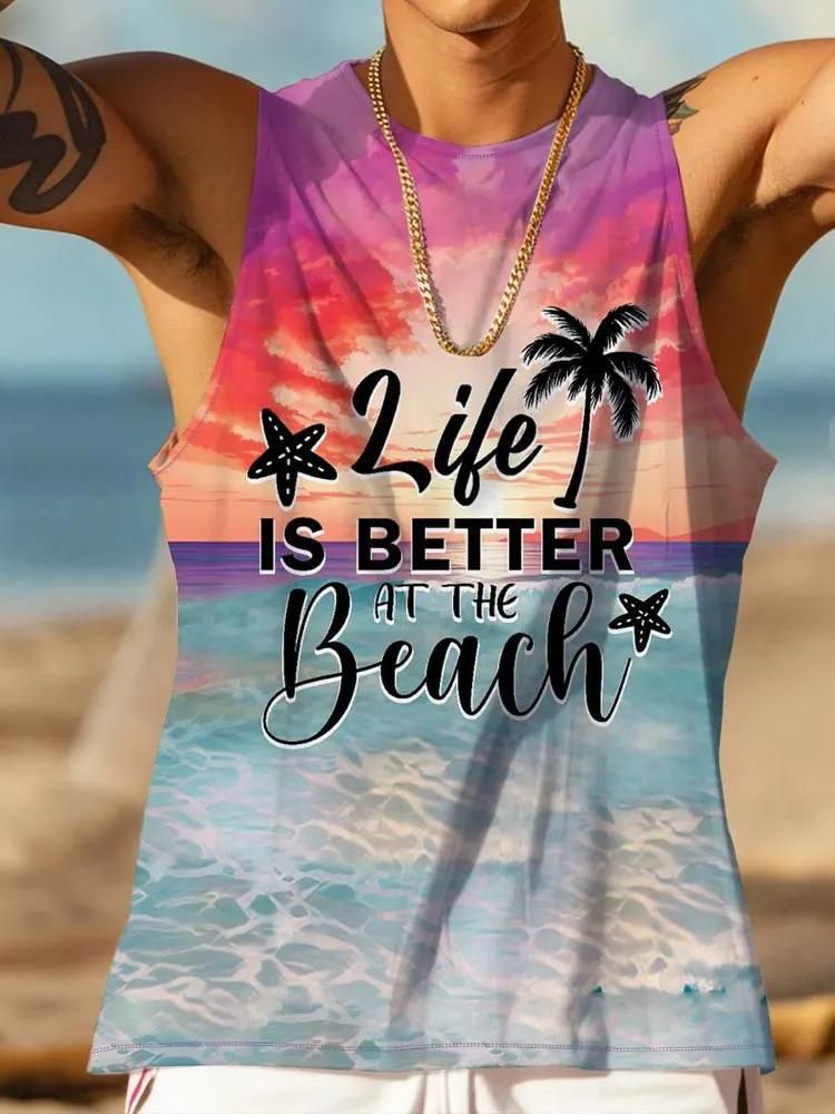 3D Printed Fashion Sports Summer Outdoor Beach Hawaii Daily Leisure Men's Tank Top_voghion.com