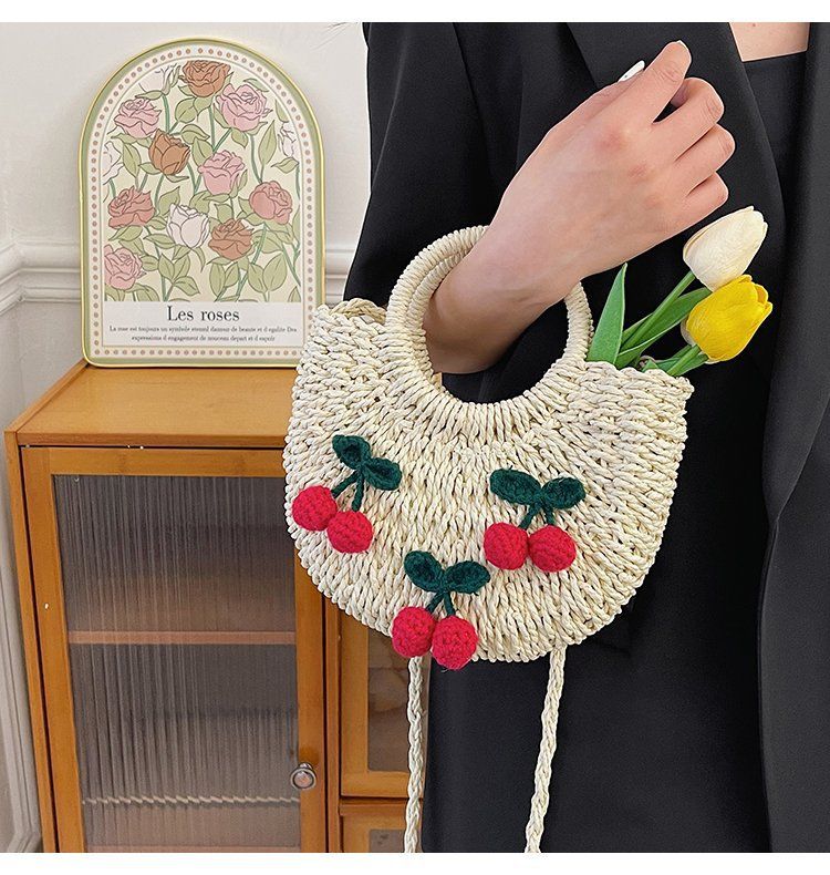 Borsa a tracolla monospalla in maglia intrecciata in stile hawaiano, 2024, nuova borsa a tracolla alla moda, da spiaggia e da viaggio_voghion.com