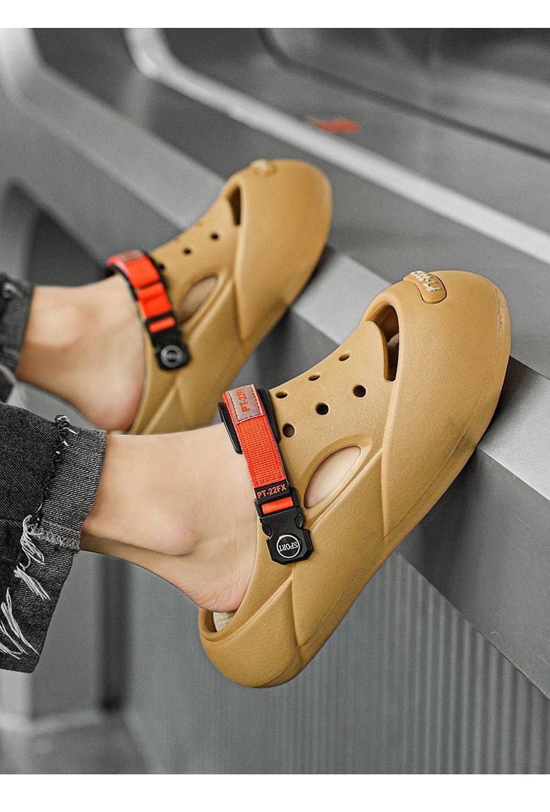 Zomerpaar Tuinschoenen EVA Gatenschoenen Heren Outdoorkleding Dames Sandalen Casual Baotou Slippers Heren Strandschoenen Trendy_voghion.com