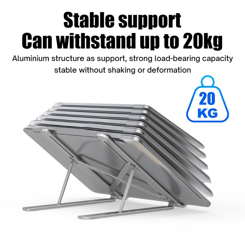 Sammenleggbart bærbart stativ med kjølevifte Beskyttet radiatorbrakett i legert 11-17 tommers bærbar tilbehør for MacBook Air Pro Ipad_voghion.com