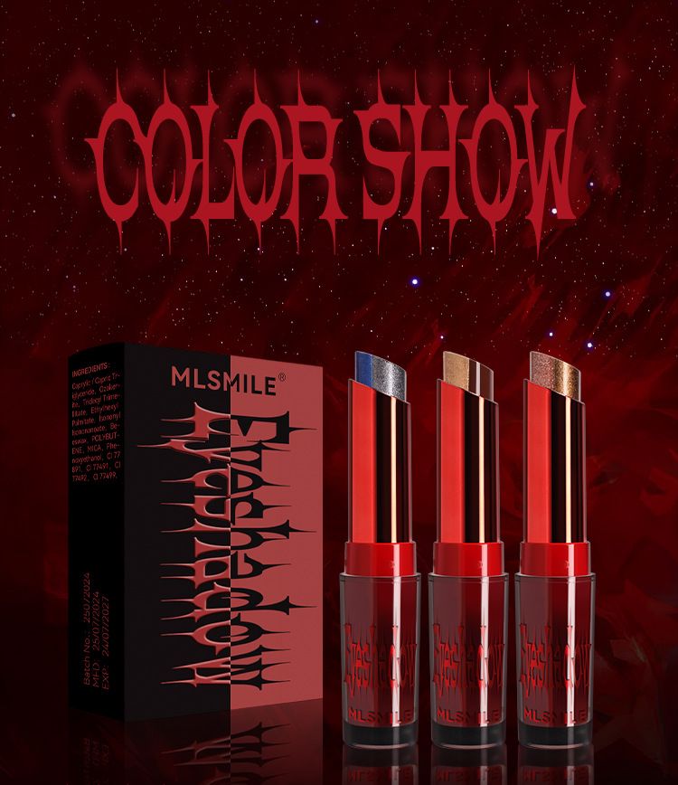 MLSMILE Dual-Color Pearlescent Eyeshadow Stick Set - Gradient Shimmer, 3-Pack | Halloween Eye & Lip Makeup, Easy To Apply_voghion.com