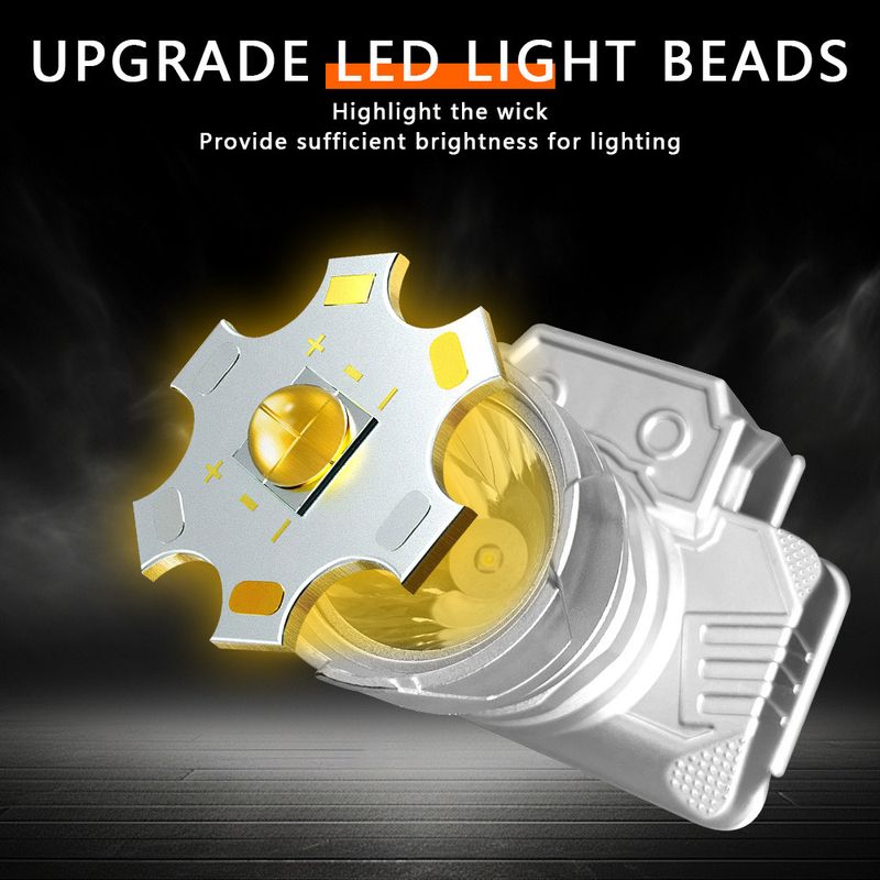 Nouvelle lampe frontale puissante à LED, éclairage à distance, spot lumineux super lumineux pour la pêche en plein air, chargement USB, lampe de mine_voghion.com
