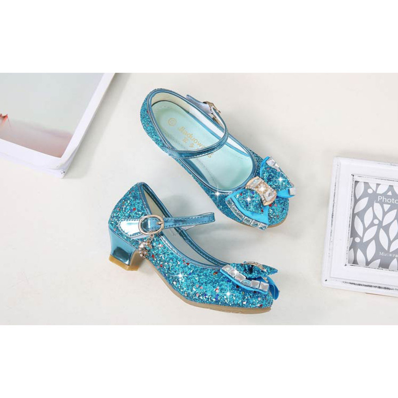 Mädchen Prinzessin Schuhe Kleid Party Hochzeit Schuhe Kleine Mädchen Sandalen Glitzer Schleife Schuhe Kristall High Heels Schuhe für Kinder_voghion.com