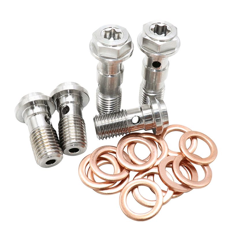Universal 304 Stainless Steel Motorcycle Brake Caliper Banjo Bolt Bleed Screw Nipple M10X1.0MM/1.25MM For Honda Yamaha_voghion.com