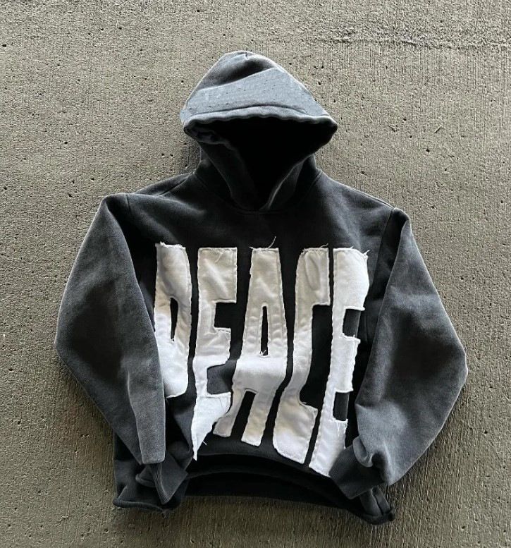 Spring And Autumn New Fashionable Personality Street Style Letter 3D Print Hooded Long Sleeve Sweatshirt Top_voghion.com