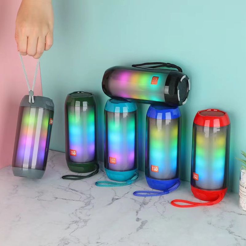 TG-643 Bluetooth-kaiutin Värikäs Viileä RGB Dynaaminen Hengitysvalo 3D Stereo Langaton Kannettava Suuri Kapasiteetti Ääni_voghion.com