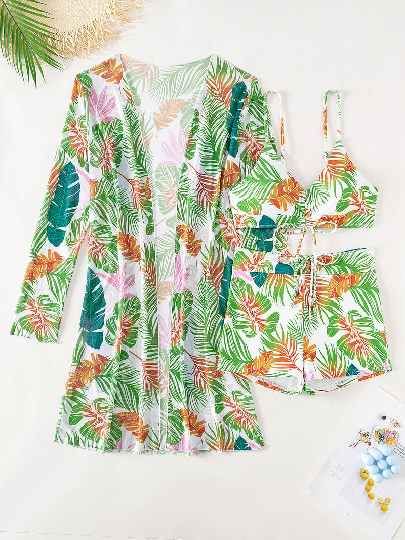 Women's Clothing Multi-color fashion bikini three-piece swimsuit for women_voghion.com