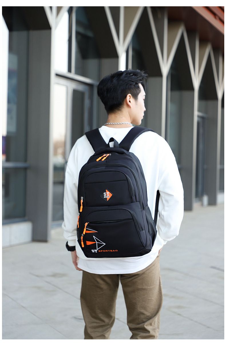 Fashionable letter printed sports made of PVC material, high school student backpack, large capacity, load reducing_voghion.com