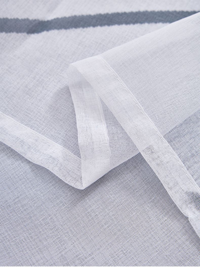 Tende in voile a quadri – Tende leggere e trasparenti per finestre (tasca porta-asta in 100% poliestere, traspiranti e semitrasparenti)_voghion.com