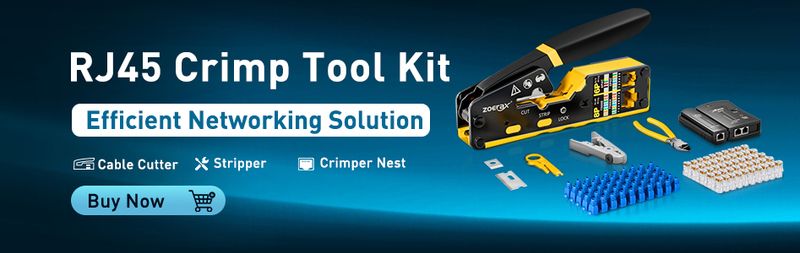 Zoerax Catsh RJ45 Crimp Tool Compatible For Catsh/sha/6/5e Ethernet Cable With Cut/Strip Multi-function Crimper With Spare_voghion.com