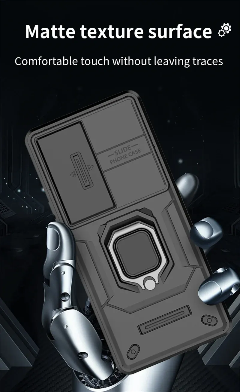 Pour Vivo V30 Pro S18 Armor Phone Case avec Slide Camera Lens Protection Ring Magnetic Holder Bracket Shell Back Cover_voghion.com