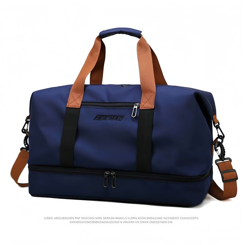 Borsa da viaggio impermeabile e resistente di grande capacità - Borsone in tessuto Oxford con separazione asciutto/bagnato, tracolla fissa in vari colori - Ideale per lo sport_voghion.com