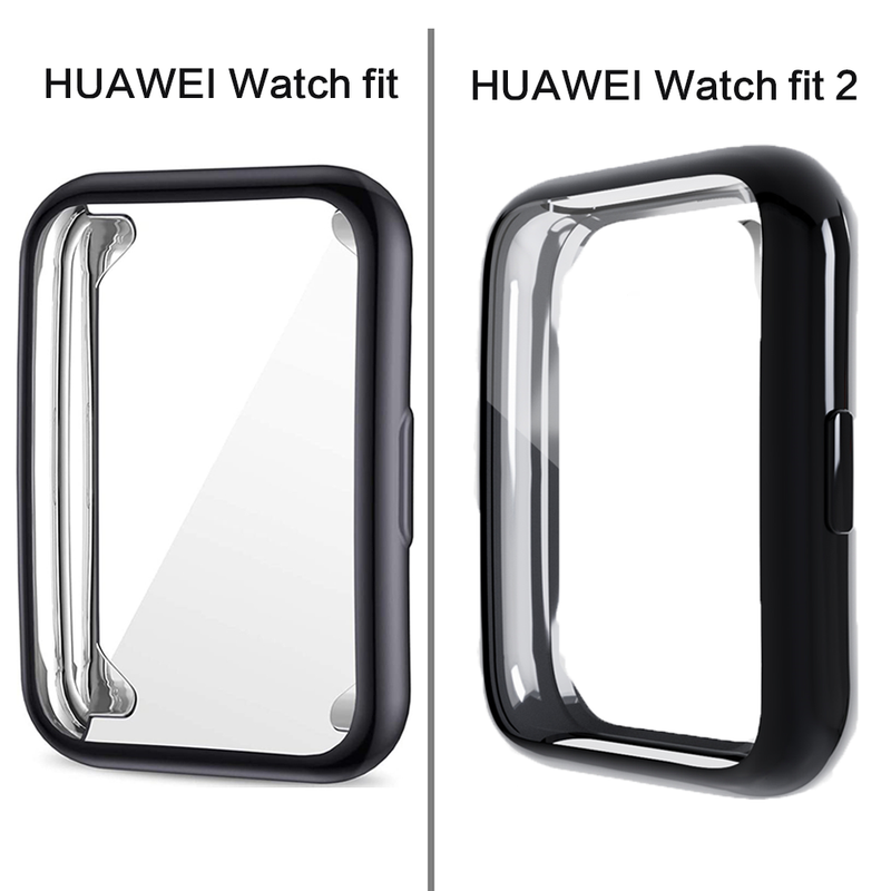 Ovitek za Huawei Watch Fit 2, ovitek za pametno uro, prevlečen dodatki, TPU odbijač, zaščita zaslona okoli zaslona, ovitek za Huawei Watch Fit/New_voghion.com