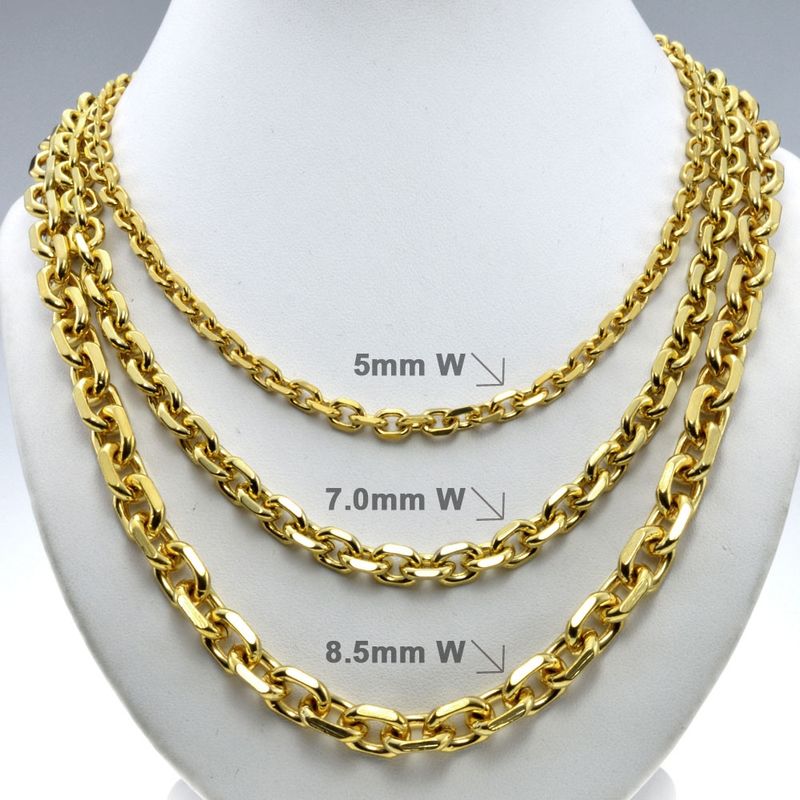 Men Jewelry 5mm 7mm 8.5mm Band Width Chain Necklace_voghion.com