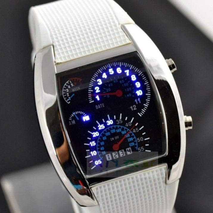 Sport all'aria aperta per uomo, orologio elettronico creativo a LED, quadrante casual alla moda_voghion.com