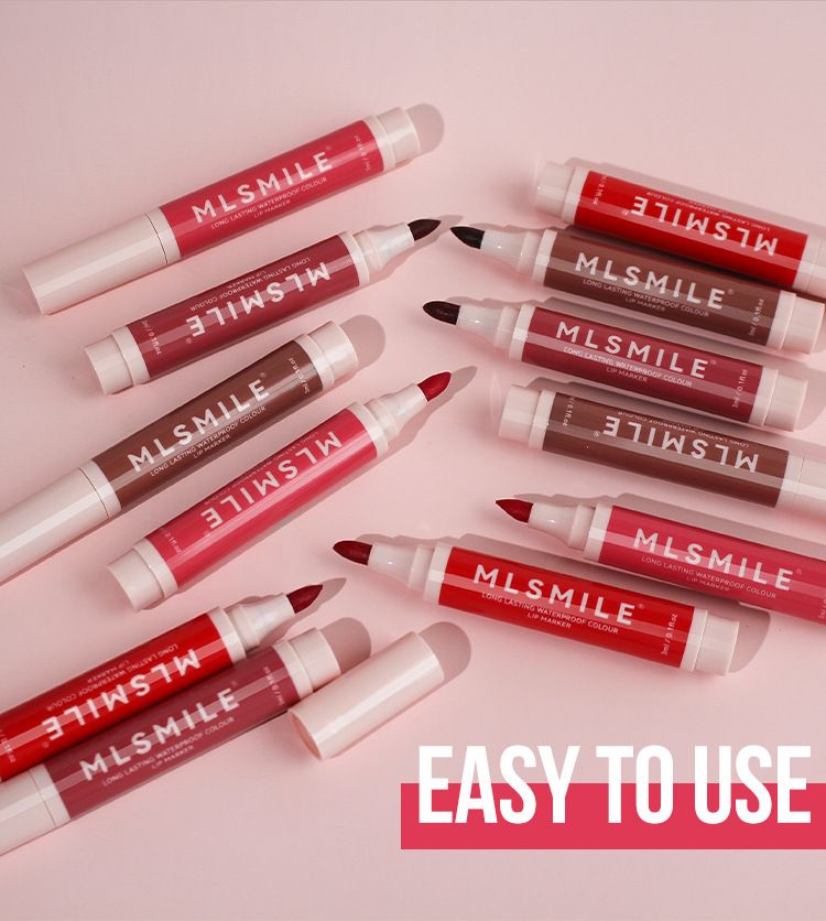MLSMILE Non Stick Cup Lip Dye Pen Matte Easy To Color Marker Lipstick Lip Glaze Lip Liner_voghion.com