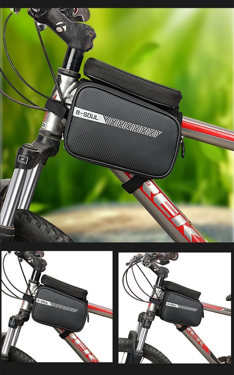 【 5725 People's Collection 】 Velosipēda priekšējās sijas ūdensizturīgs seglu izjādes aprīkojums, kalnu velosipēda Crossbeam mobilais_voghion.com