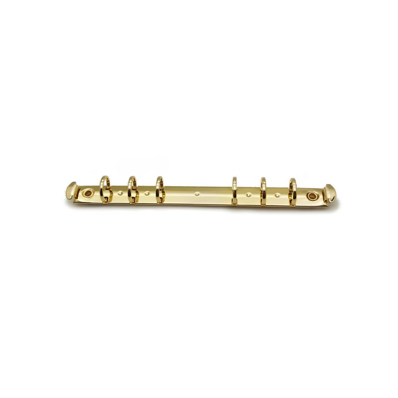 Direkt ab Werk liefern Gold 6-Loch-Clip O-plattierter Metallbinder mit Schalter A6 Notizbuchzubehör Briefpapierclip_voghion.com