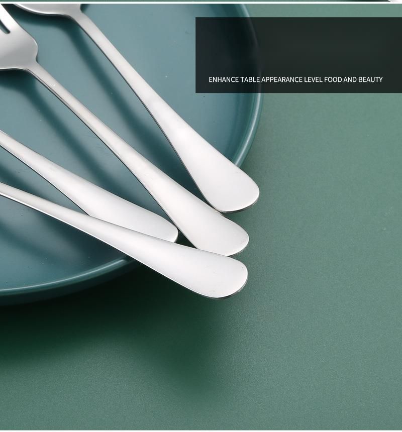 Forchetta da insalata in acciaio inossidabile 304 con cucchiaio da minestra per dessert e tagliatelle integrato, regalo per la tavola_voghion.com