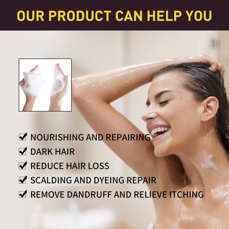 EELHOE Polygonum Multiflorum essence Black Moisturizing Hair Cleaning Repair Softening Shampoo_voghion.com