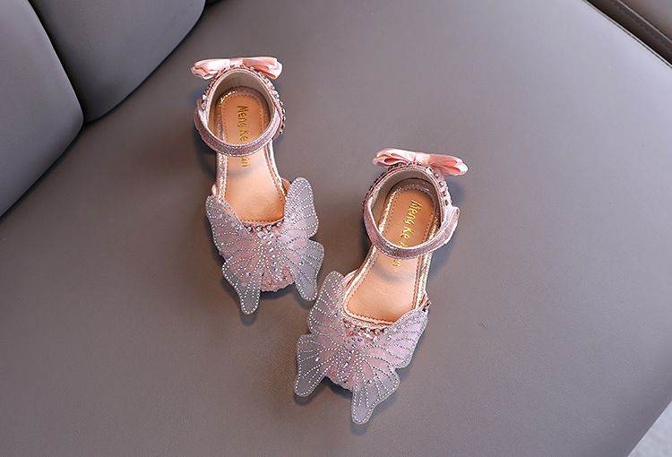 Strass Weichen Sohlen Mädchen Sandalen Prinzessin Schuhe Kinder Schuhe Frühling Stil Mädchen Leder Schuhe_voghion.com