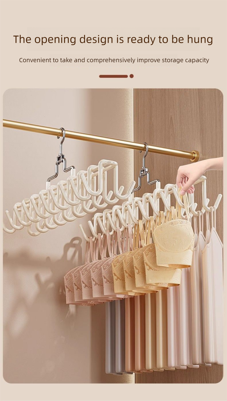 Camisole Unterwäsche Haken Multi-Funktions Kleiderbügel Weste Lagerung Artefakt Hause Schlafsaal Nicht-Slip Multi-Clip Wäscheständer_voghion.com
