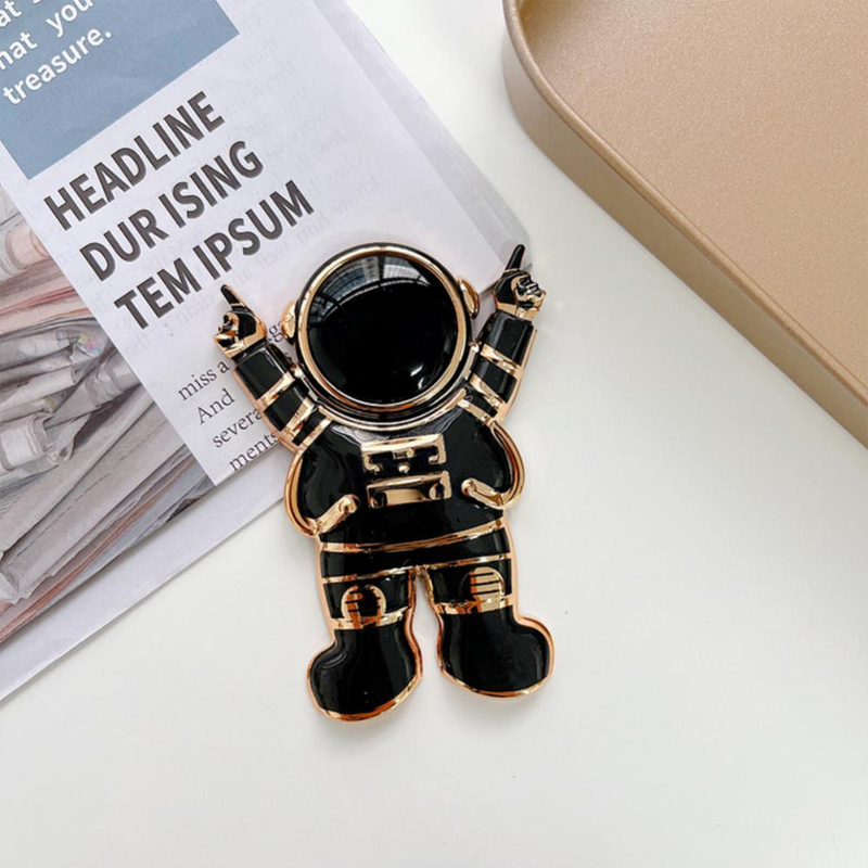 Astronaut Electroplated Mobile Phone Holder Cartoon Finger Ring Holder Three-dimensional Support Lazy Phone Holder For Desk_voghion.com