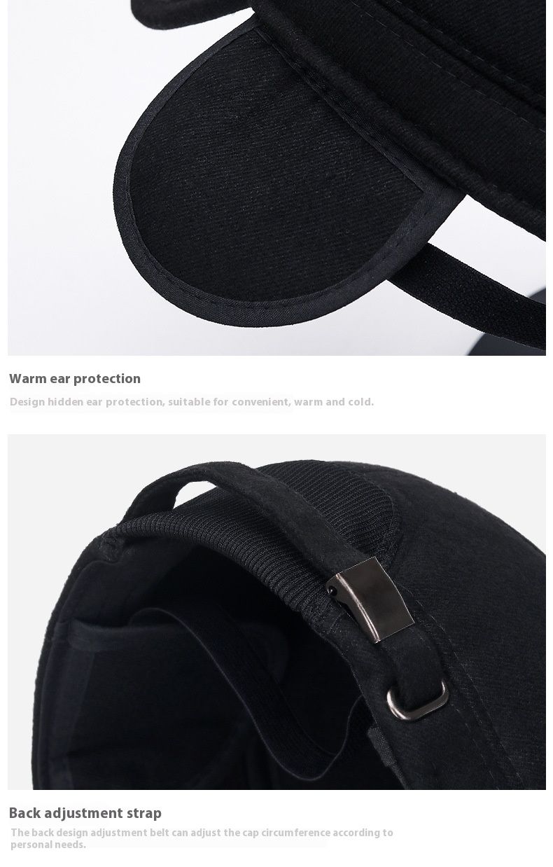 Thickened Winter Proof Ear Protection Cotton Hat For Middle-aged And Elderly Men Riding Bicycles To Keep Warm Flat Top Hat For Winter_voghion.com