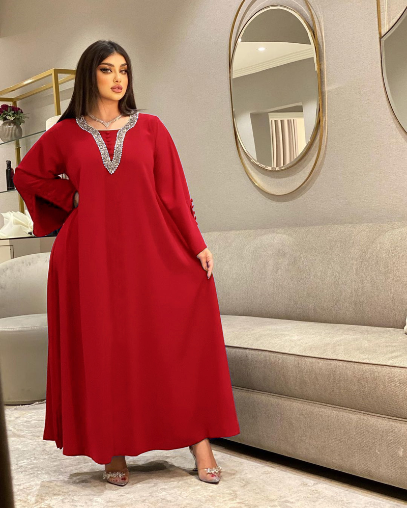 Muslimische Abaya Mit Seilstickerei, Damenrobe, Traditionell, Moderne, Wunderschön, Ramadan_voghion.com