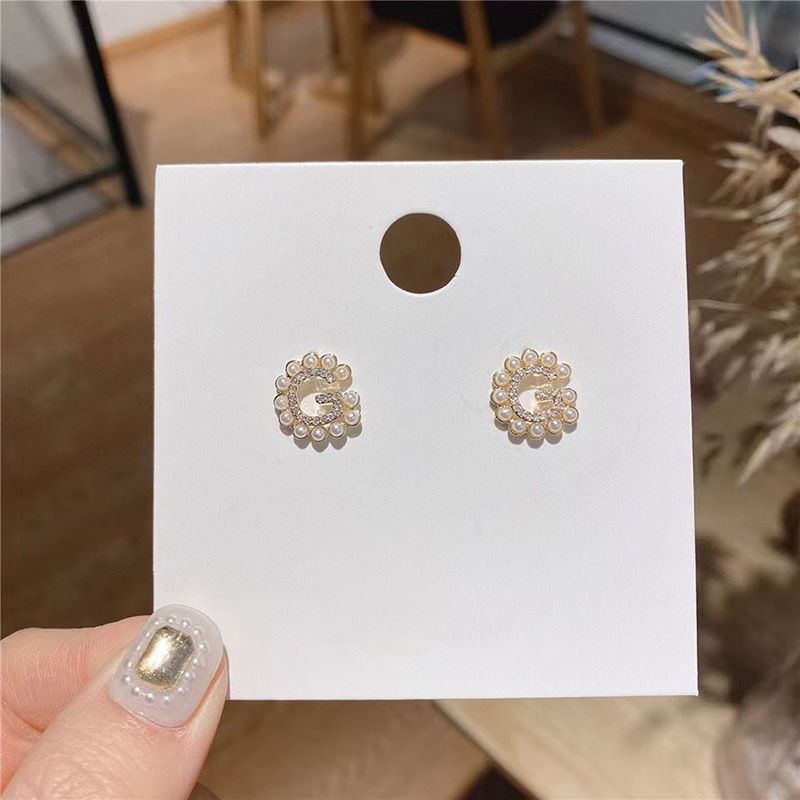 Accessori da donna Orecchini con diamanti incastonati, design dal temperamento semplice, tendenza, orecchini_voghion.com