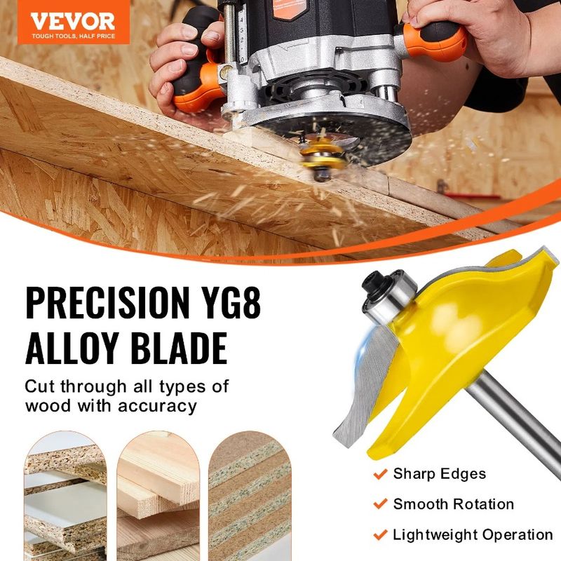 Router 4 1 Pieces Set 3 Carbide Shank Carrying Bit Router Bits Inch Case_voghion.com