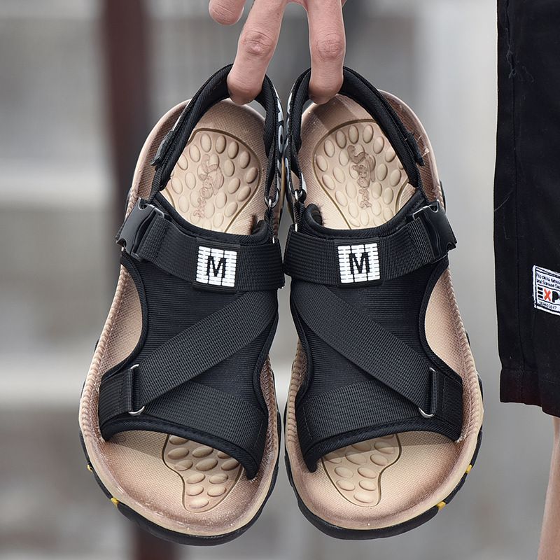 8822 Sandali da uomo, scarpe da spiaggia, cinturini estivi intrecciati, scarpe sportive casual da esterno, tessuto a rete oversize, scarpe vietnamite_voghion.com