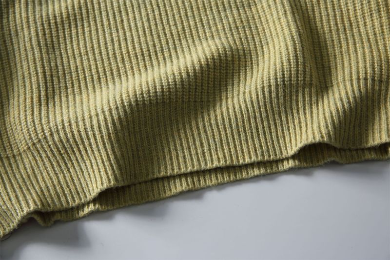 Pull col mouette côtelé de couleur unie pour homme, version coréenne 2025, automne-hiver, haut de gamme, style Old Money, polo intérieur_voghion.com
