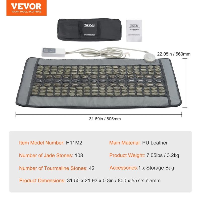 Stone Far 42 Pad Heating Infrared Natural Pad Heating Jade 108 Tourmaline_voghion.com