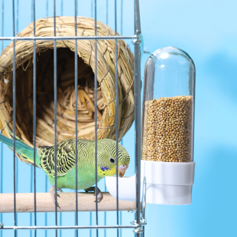 Vogel Wasser Feeder Große Kapazität Spritzwassergeschützte Transparente Behälter Pet Papagei Hängenden Futterspender Vogel Liefert_voghion.com