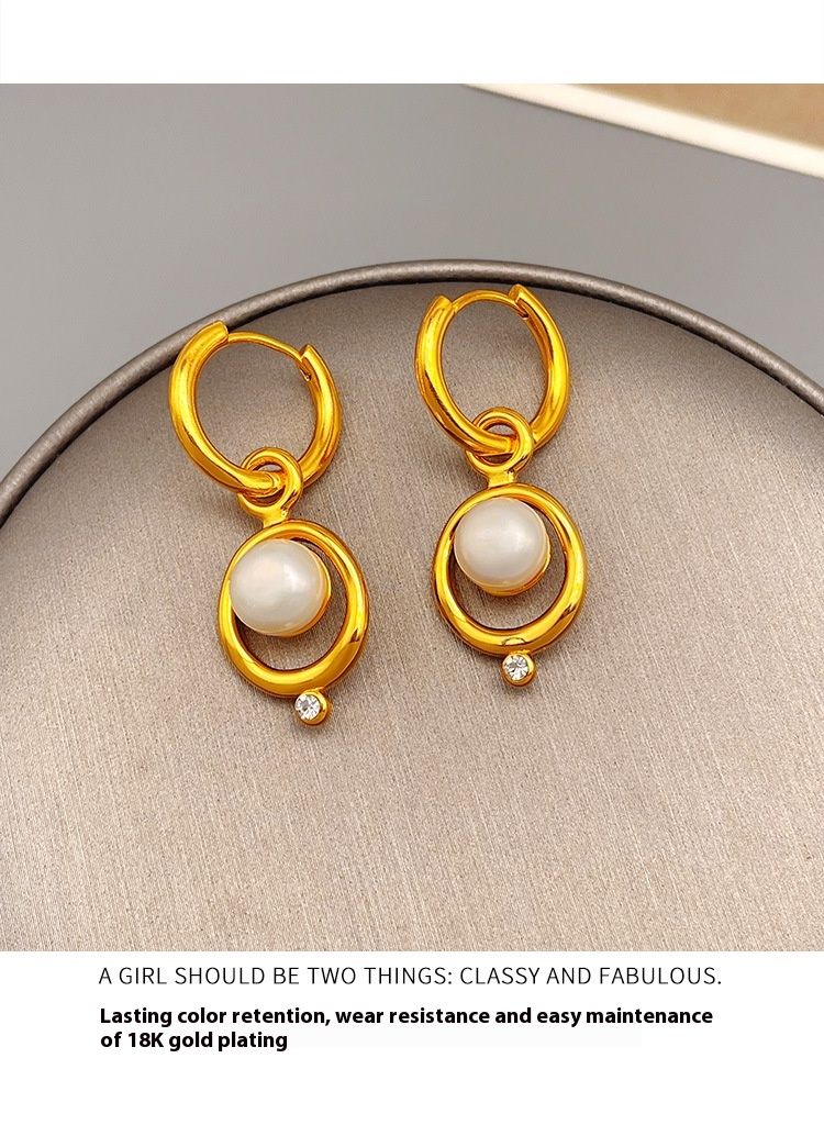 Süßwasserperlenohrringe mit Nischendesign, exquisitem Temperament und Ohrschmuck_voghion.com