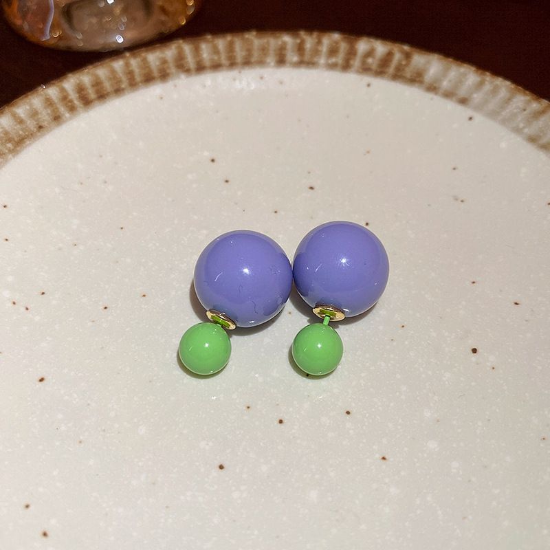 Orecchini a bottone con diamanti, goccia d'olio, farfalla blu, artistici, temperamento fresco, alla moda, leggeri, di lusso, di alta gamma_voghion.com